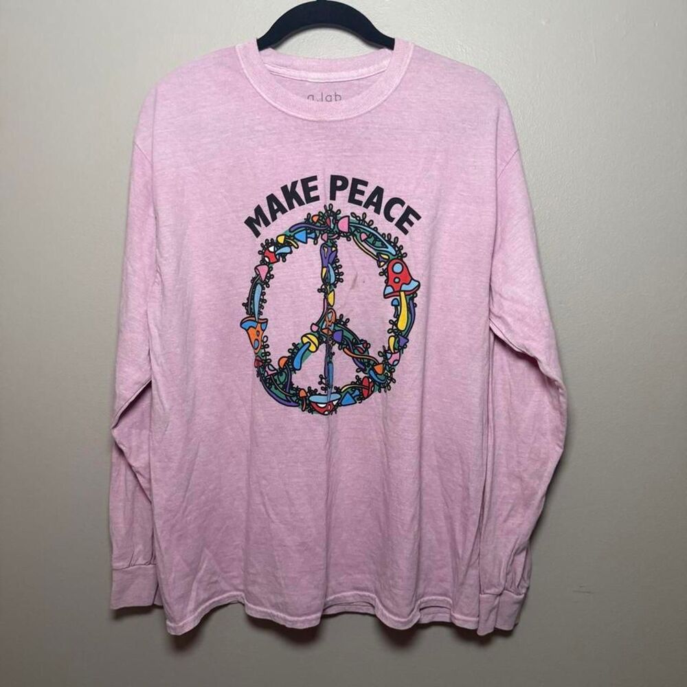 make peace zumiez mushroom long sleeve cotton graphic tee